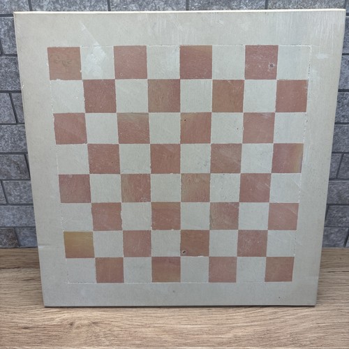 Vintage stone chessboard 25cm - chessboard,