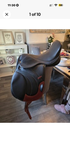 Leather pony saddle - leather,