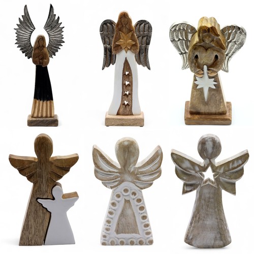Mango wood angels handcrafted - angels,