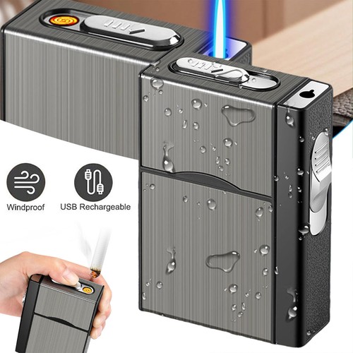 Cigarette case with - cigarette, lighter