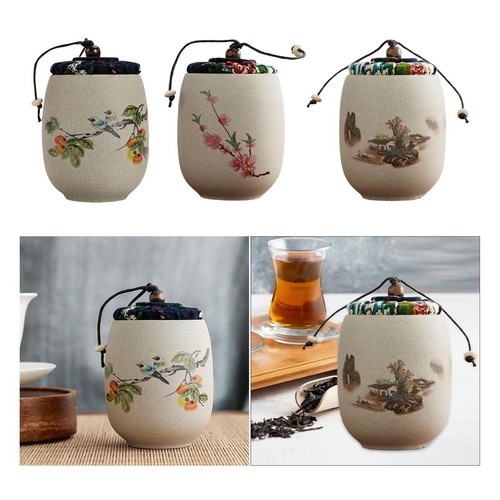 Porcelain tea canister loose - canister,