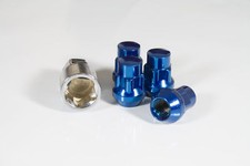 4 x Blue Locking Wheel Nuts