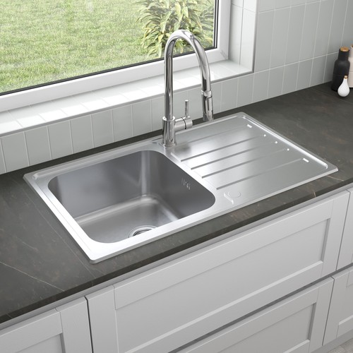 Inset stainless steel kitchen - steel,