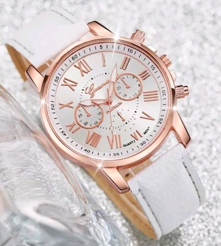 Ladies watch silver face - silver, rose