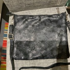 FRANK USHER CROSSBODY / SHOULDER BLACK FAUX LEATHER NEW NO TAGS PERFECT