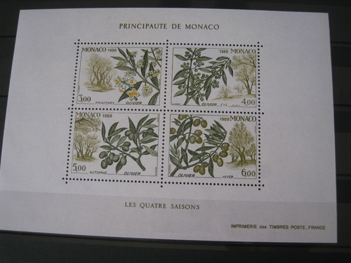 Monaco mnh 1988 four - mnh,