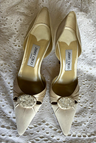 Jimmy choo luna ivory - luna, satin