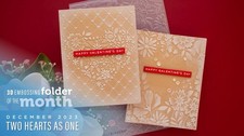 Spellbinders 3D Embossing Folder Of The Month - TWO HEARTS AS ONE, 3EOM-DEC23