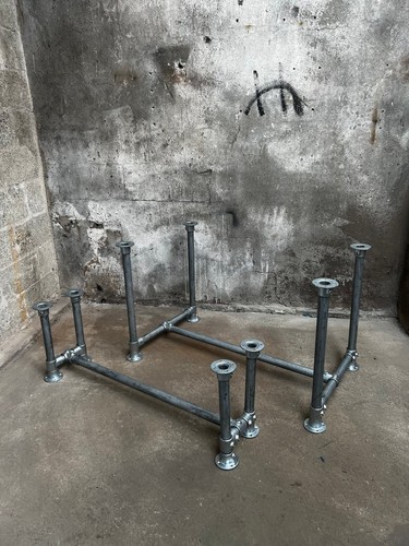 Galvanised table bench - bench, legs