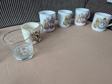 Royal Collection China Mugs and Glass In Good Condition No Chips