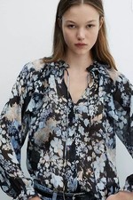 MANGO Cordoba Blouse in Black