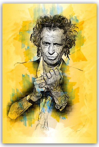 Keith richards abstract poster - richards,