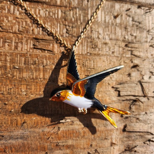 Bird necklace gold chain - necklace,