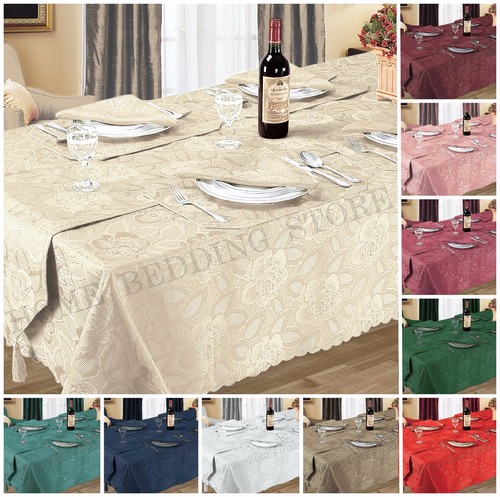 Floral rose jacquard table - rose,