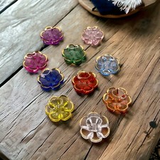 Clear Flower Shape  2 Hole