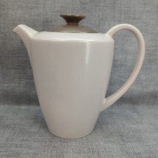 Vintage Poole Pottery Twintone Sepia & Mushroom Coffee Pot Brown VGC