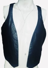 Genuine leather mens bar - leather, vest