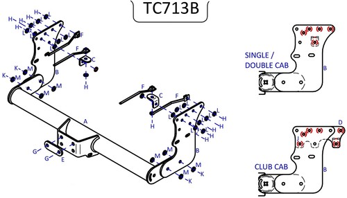 Towtrust fixed flange - fixed,