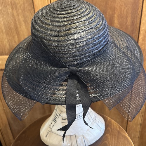Vintage ladies black hat - black,
