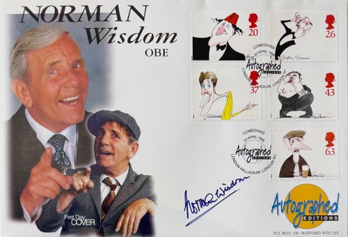 Norman wisdom hand signed - hand,