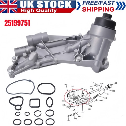 Oil cooler filter housing - housing, &