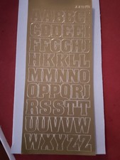 Gold Capital letters Card Making Peel Offs       [48]