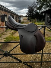 17.5” Cavaletti Collection GP Saddle - brown, Wide gullet