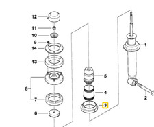 BMW Genuine Part 33532229913 Spring Pad E39 E60 E63 E64 (CO1A03)