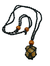 Citrine Net Pendant Necklace