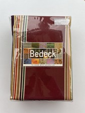 Bedeck Curtains 90” x 90” Harrison Spice Burgundy Stripe Reactive Print Lined