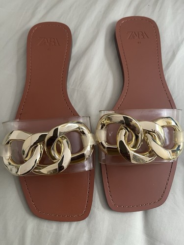 Zara slides transparent upper - slides,