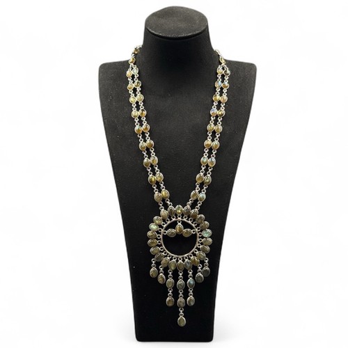 Labradorite necklace british - labradorite,