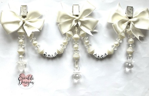 Personalised triple pram charm - personalised,