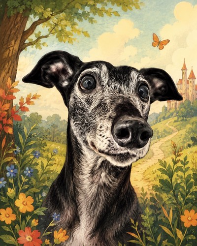 Greyhound lurcher - greyhound, ,