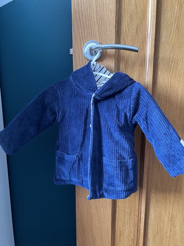 Baby blue corduroy hooded - corduroy,