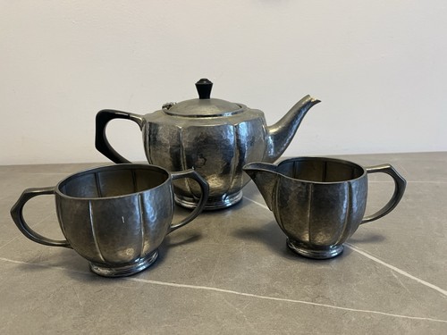 Silver plated tea set piece - set, 3