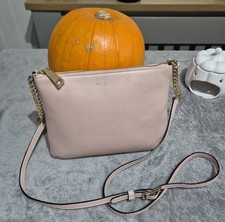 Modalu England Twiggy Leather Crossbody Bag Nude Blush Pink