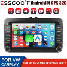 For VW GOLF MK5 MK6 CarPlay Car Stereo Radio Android 14 Player GPS Head Unit 32G