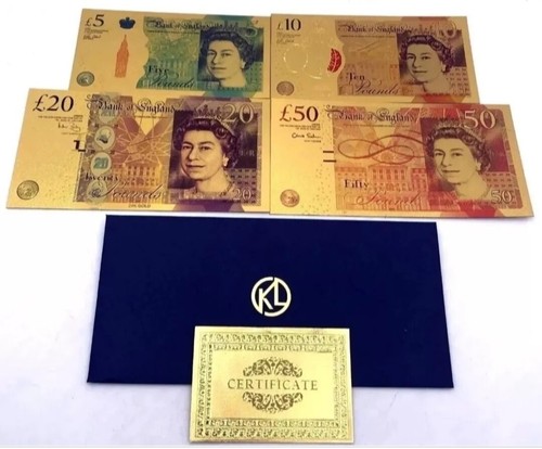 Gold foil bank notes full - gold,