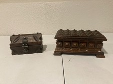 Lot of 2 Pyramid Brown Wooden