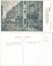Street view of Nantwich with shops Stoddart's Series Architecture Cities Towns