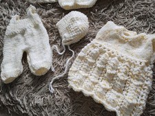 Hand Knitted Dolls Clothes Fit 12,13,14 Inch Reborn, Baby Doll, Teddy