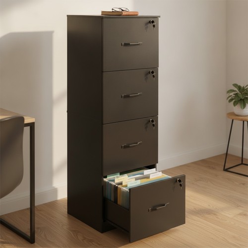 Lockable file cabinet with - cabinet, 4
