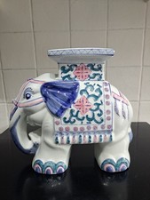 Vintage Large, Ceramic Elephant Plant Pot Stand/jardiniere Great Condition 11"