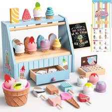 Wooden Ice Cream Shop Toy Set