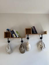 Solid Oak Shelves (Brackets Included) Wall Mounted Shelves Set of 2