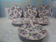 Johnson Bros Chicken Chintz 8” Salad / Dessert Luncheon Plate Farmhouse Chic  x6