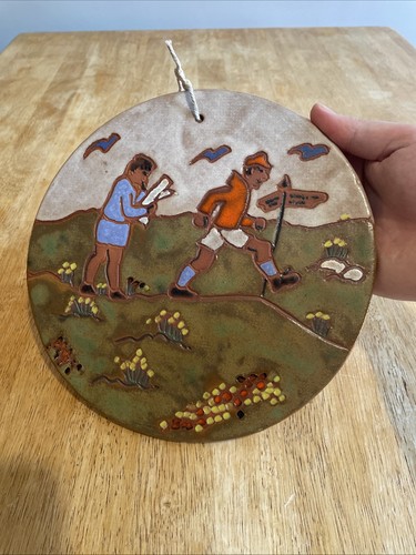 Walking hiking pottery painted