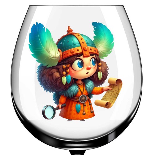 X12 treasure hunt girl - girl, glass
