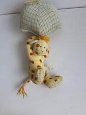 Vintage Russ Berrie Baby Musical Giraffe pull toy umbrella Soft toy